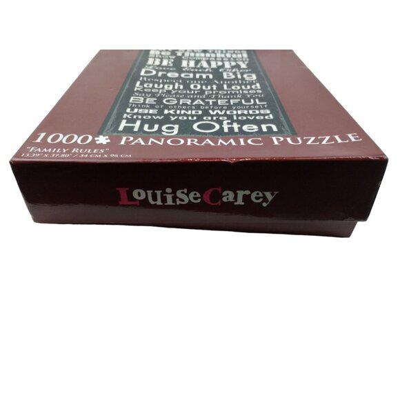 Family Rules by Louise Carey Typography Artwork 1000 Piece Panoramic Puzzle - Picture 6 of 14